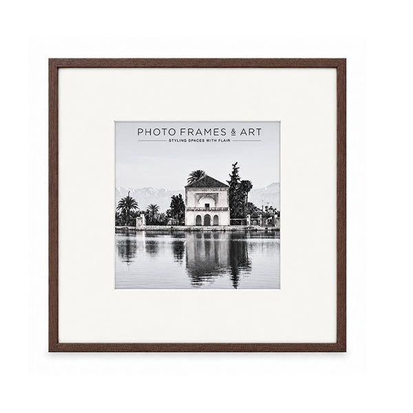 20x20" for 10x10" Wooden Walnut Effect Photo Frame | Hartland Collection