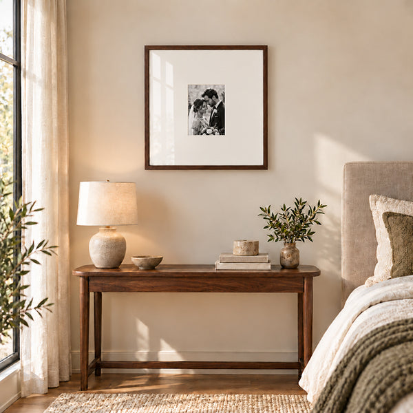 20x20" for 8X6" Wooden Walnut Effect Photo Frame | Hartland Collection