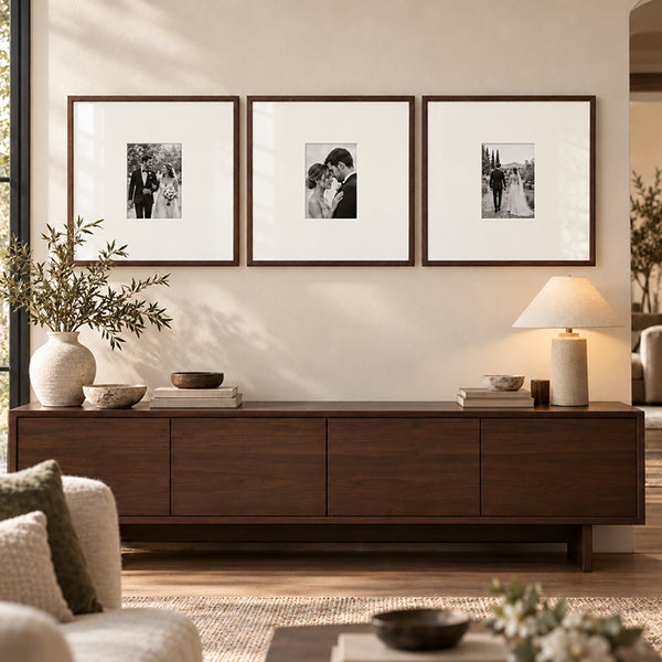 20x20" for 8X6" Wooden Walnut Effect Photo Frame | Hartland Collection