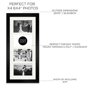 7x5 Multi Photo Frame - 21x11" Collage Frame | Milano