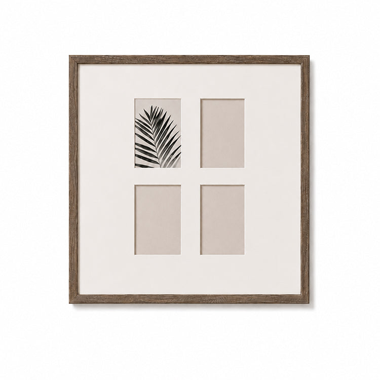 20x20" for 6x4" Multi Wooden Washed Walnut Effect Photo Frame | Hartland Collection
