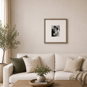 20x20" for 8x6" Wooden Washed Walnut Effect Photo Frame | Hartland Collection