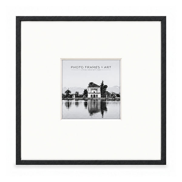 20x20" for 8x8" Wooden Black Photo Frame | Hartland Collection