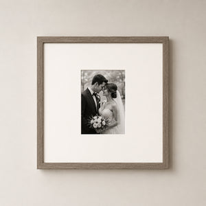 20x20" for 8x6" Wooden Washed Walnut Effect Photo Frame | Hartland Collection