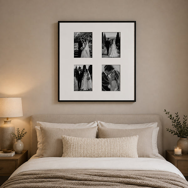 Oversized Mount Wooden 24x24" Black Multi Frame | Signature Collection