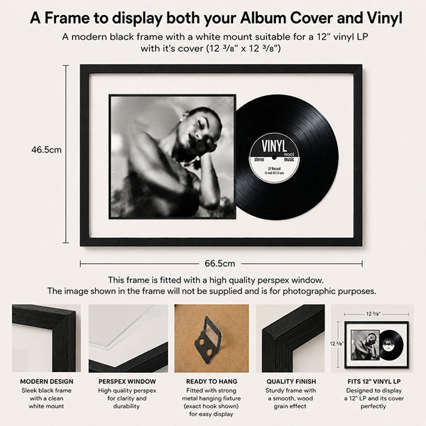 Vinyl Gallery Wall Set with White Mount | Oxford Black
