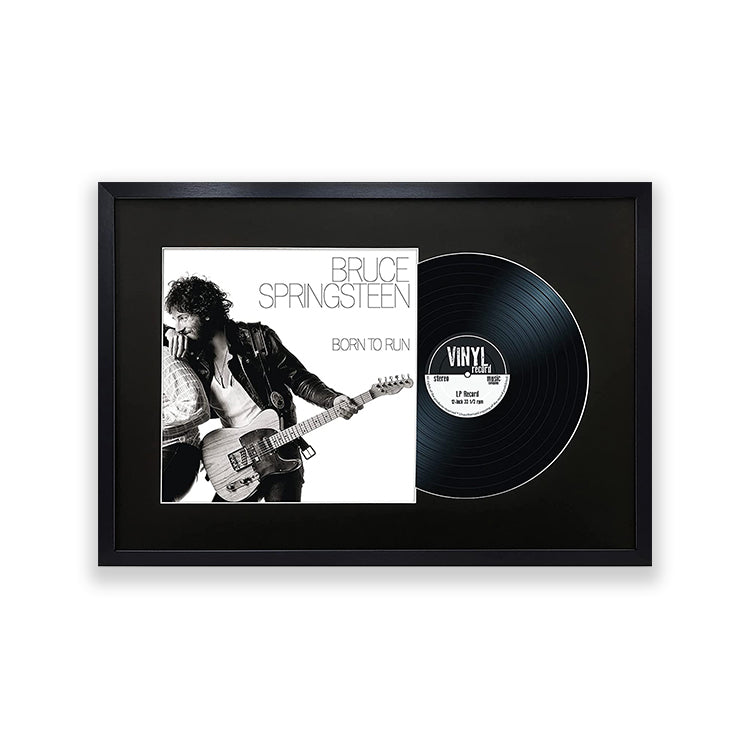 12" Vinyl LP Record and Album Cover Black Frame with Black Mount (25"x17")