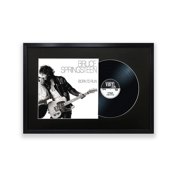 12" Vinyl LP Record and Album Cover Black Frame with Black Mount (25"x17")