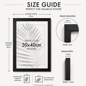 30x40 Frame With Glass | Oxford