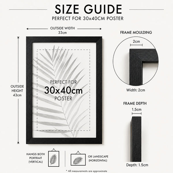 30x40 Frame With Glass | Oxford