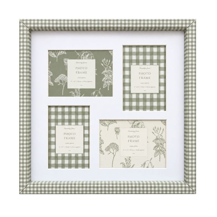 38X38 cms Gingham Collage Frame | 4 Apertures