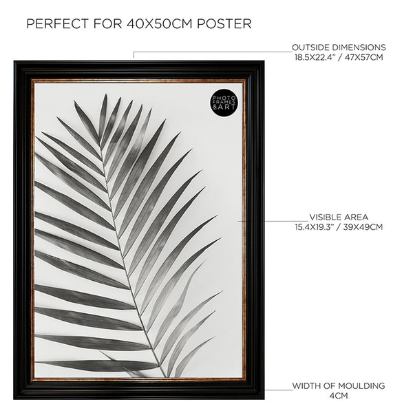 40x50cm Poster Frame | Vintage Black