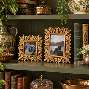 4x4" Leaf Photo Frame | Gold Effect