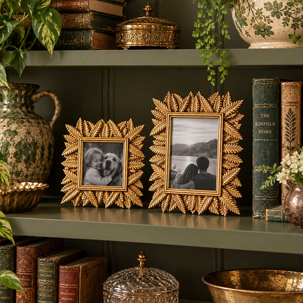 4x4" Leaf Photo Frame | Gold Effect
