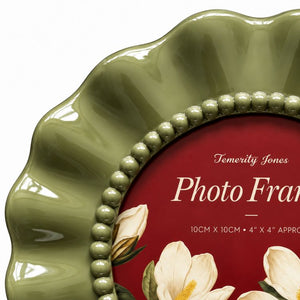 Green Ruffle Photo Frames | Set of two