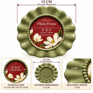 Green Ruffle Photo Frames | Set of two