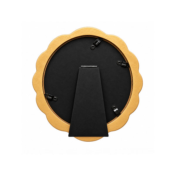 4x4" Gold Wavy Photo Frame | Circle