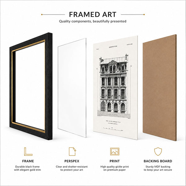 Framed 40x60cm Architecture Wall Art |  Hotel