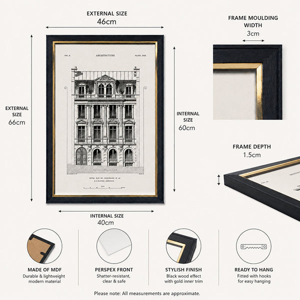 Framed 40x60cm Architecture Wall Art |  Hotel
