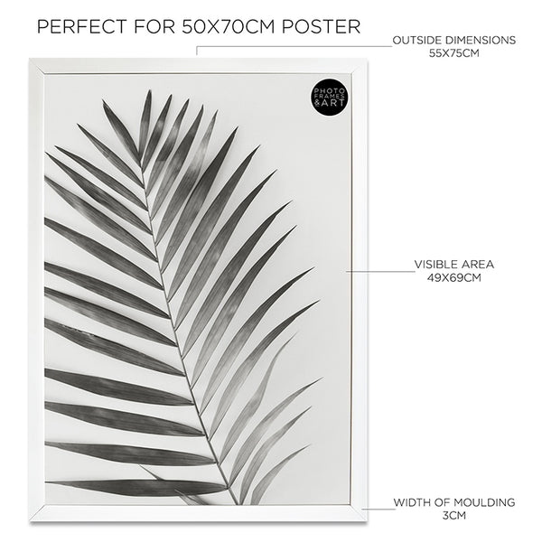 50x70cm White Frame | Milano