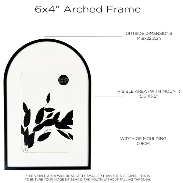 Black Metal Arch Photo Frame | Available in 2 sizes