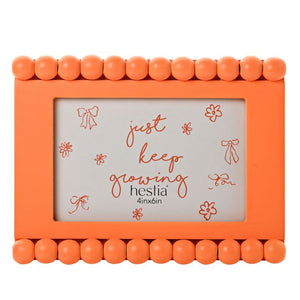 Beaded Orange Photo Frame | 6x4"