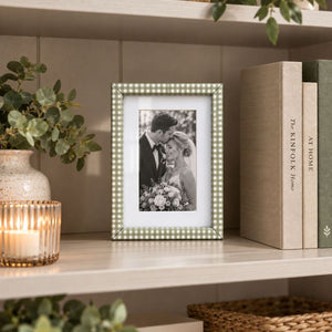 6x4" Photo Frame | Green Gingham