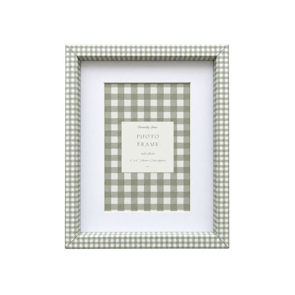 6x4" Photo Frame | Green Gingham