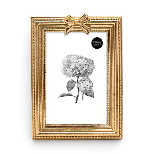 Gold Ribbon Bow Photo Frames | Available in 2 sizes