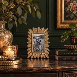 6x4" Leaf Photo Frame | Gold Effect