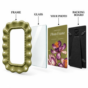 Green Ruffle Photo Frames | Set of two
