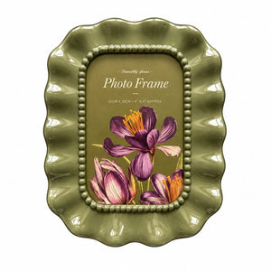 Green Ruffle Photo Frames | Set of two