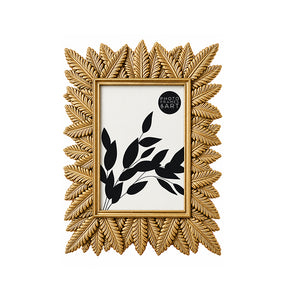 6x4" Leaf Photo Frame | Gold Effect