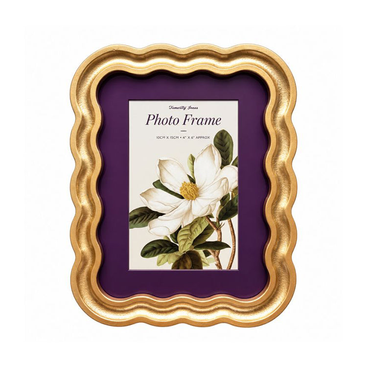 6x4" Gold Wavy Photo Frame |  Rectangle
