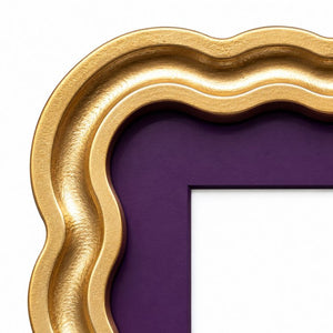 4x4" Gold Wavy Photo Frame | Square