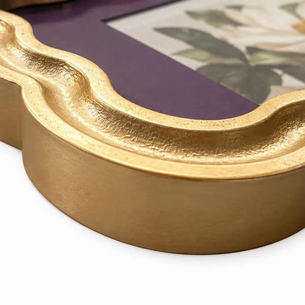 4x4" Gold Wavy Photo Frame | Square