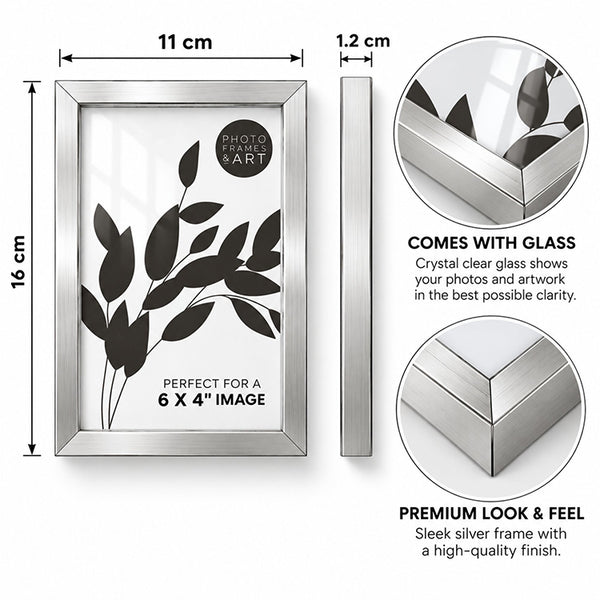 Silver Plated Fine Metal Photo Frame | Available in 4 Sizes