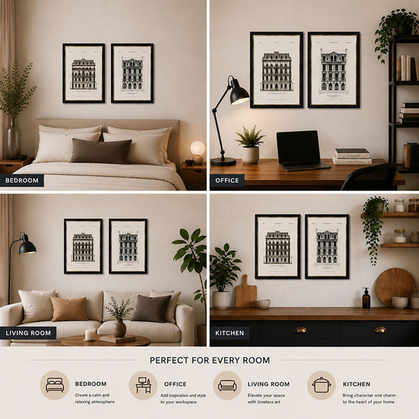 Framed 40x60cm Architecture Wall Art |  Hotel