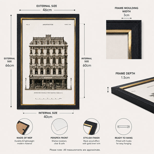 Framed 40x60cm Architecture Wall Art |  House