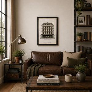 Framed 40x60cm Architecture Wall Art |  House