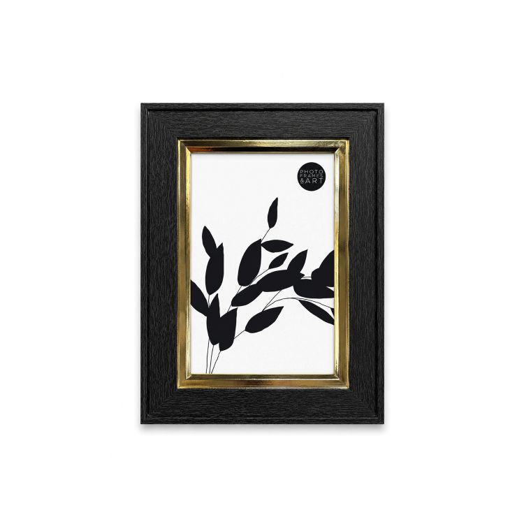 Black and Gold Photo Frame | 6x4"