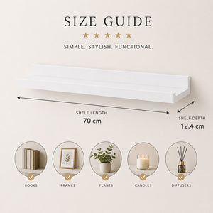 White Picture Ledge Set Of Two | Floating Shelves