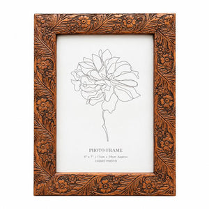 7x5" Photo Frame | Floral Etched