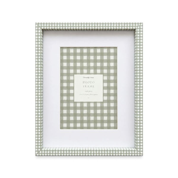 7x5" Photo Frame | Green Gingham