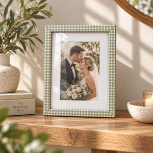 7x5" Photo Frame | Green Gingham