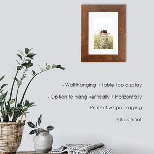 Everyday 7x5" Photo Frame With Mount  | Rustic Wood Effect