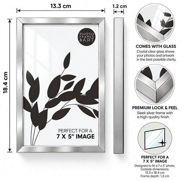 Silver Plated Fine Metal Photo Frame | Available in 4 Sizes