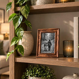 7x5" Walnut Effect Photo Frame With Glass | Weymouth