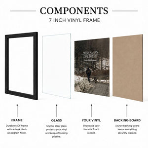 Set of 3 7" Vinyl Single Cover Frames | Oxford Black