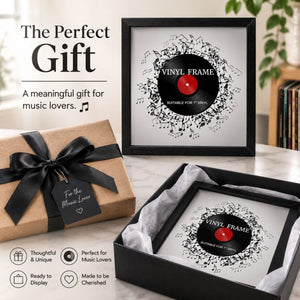 Set of 3 7" Vinyl Single Cover Frames | Oxford Black